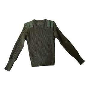 DSCP Valor Collection Army Green Wool Knit Military Crewneck Sweater Size 38